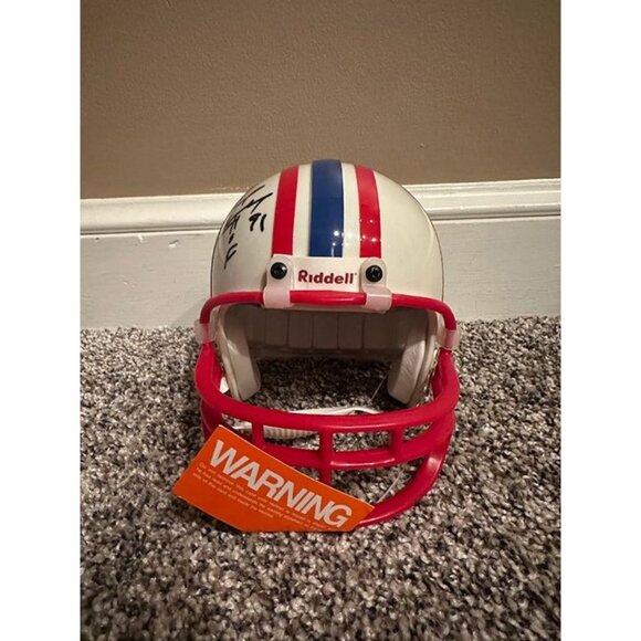 Earl Campbell signed HOF 91 autographed Houston Oilers VSR4 Mini Helmet Beckett - Picture 6 of 7